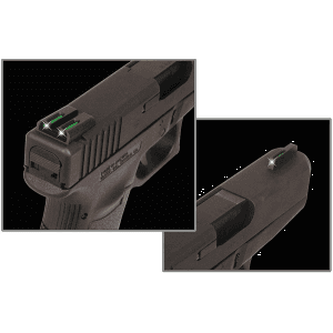 Truglo TFO Tritium/Fiber-Optic Day/Night Sights Fit Novak 1911 .260/.500 - Front Green/Rear Green