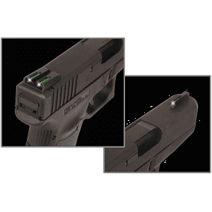 Truglo TFO Tritium/Fiber-Optic Day/Night Sights Fits Glock Slimline Models 42/43/43x/48 Set Sights Green Front / Green Rear