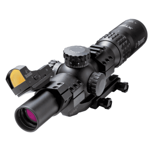 BLEMISHED Burris XTR II Rifle Scope Combo - 1-5x24mm Illum. XTR II Ballistic 5.56 G3 Reticle Low Mil Knobs Matte