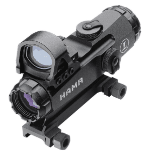BLEMISHED Leupold Mark 4 HAMR Rifle Scope with DeltaPoint (Incl. Flat Top Mount) - 4x24mm Illum. CM-R2 & 3.5 MOA 32' 2.7" Matte