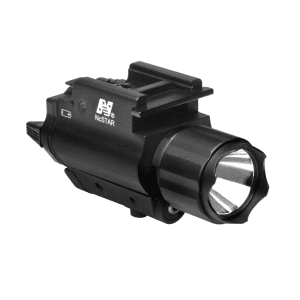TACTICAL GREEN LASER SIGHT & 3W 150 LUMEN LED FLASHLIGHT W/WEAVER QR