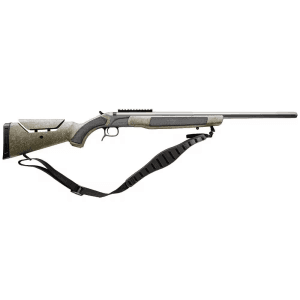 CVA ACCURA MR-X 50 cal Muzzleloader Cerakote Tungsten/Nitride/ODG w/ Black & Grey Webbing - 26" Threaded 3/4x20 - 0 MOA Pic Rail