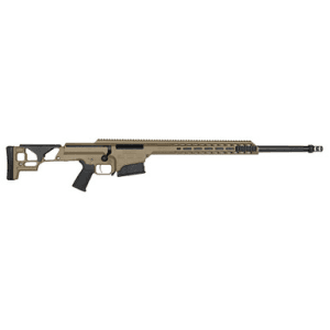 Barrett MRAD Smr 6.5 Creedmoor 24in 10rd Tungsten Grey FDE Fixed Stock Suppressor Compatible Muzzle Brake 7 Slot MLOK Rail