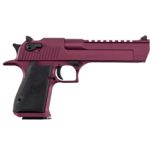 Magnum Research DE44BKC Desert Eagle Black Cherry 44 Mag 7+1 6" Black Barrel, Metallic Black Cherry Cerakote Serrated Slide, Aluminum Frame w/Picatinny Rail & Beavertail Black Rubber Grips