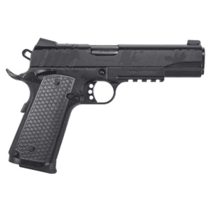 Girsan 391157 MC1911 S Influencer Full Size 45 ACP 8+1 5" Black Steel Barrel, Black Camo Optic Ready/Serrated Steel Slide & Frame w/Picatinny Rail & Beavertail, Black Polymer Grip