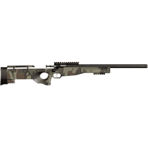 Crickett KSA2150-M81 Precision Full Size 22 LR Single Shot 16.10" Blued Threaded Bull Barrel, Blued Crickettinny Rail Steel Receiver, M81 Woodland Camo Synthetic Adj LOP Stock