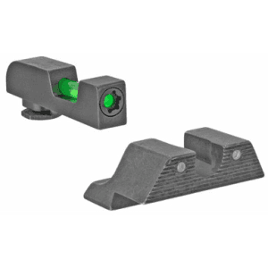 Trijicon 601102 DI Night Sight Set Green/Tritium/Fiber Optic Front Sight-Green Tritium Black Outline Rear Sight Glock 17/17L/19 Standard Frame