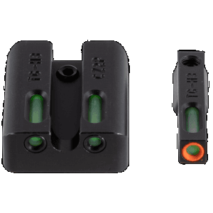 TruGlo TG13CZ2PC TFX Pro Black | Green Tritium & Fiber Optic Orange Outline Front Sight Green Tritium & Fiber Optic Rear Sight