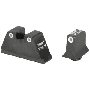 Trijicon 600649 Suppressor/Optic Height Sights Green/Tritium White Outline Front Sight-Green/Tritium White Outline Rear Sight Glock 17/17L/19 Standard Frame