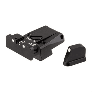 L.P.A. Sights CZ 75/85 Adjustable Sight Set White for CZ 75/85