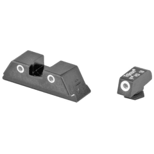 Trijicon 600227 Bright & Tough Night Sights Green/Tritium White Outline Front Sight-Green/Tritium White Outline Rear Sight Glock 20/21 Large Frame