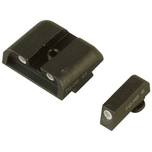 TruGlo TG231G1 Tritium Green Tritium Front & Rear/Black Nitride Fortress Frame, Compatible w/Glock 9mm Luger/40 S&W, Front Post/Rear Dovetail Mount