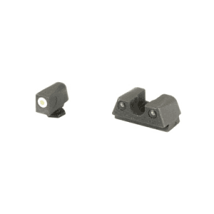 TruGlo TGTG231G1XA Tritium X White Outline Tritium Front/Green Tritium Rear/Black Nitride Fortress Frame, Compatible w/Glock 42/43/43X/48 Except MOS, Front Post/Rear Dovetail Mount
