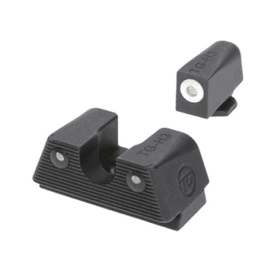 TruGlo TGTG231G1XW Tritium X Low, White Outline Tritium Front/ Green Tritium Rear/Black Nitride Fortress Frame, Compatible w/Most Glock Except MOS, Front Post/Rear Dovetail Mount