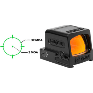 Holosun He509t-Gr X2 Enclosed Pistol Reflex Sight Titanium Solar Failsafe Circle 32 MOA