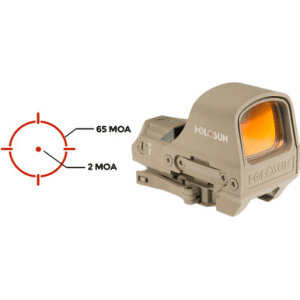 Holosun HS510CFDE Red Dot Sight 1X 2 Moa Dot 65 Moa Circle Flat Dark Earth Solar