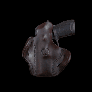 1791 Gunleather ORBH24SSBRR BH2.4S Optic Ready OWB Size 2.4S Signature Brown Leather Belt Slide Fits FN 509/HK VP9SK Right Hand