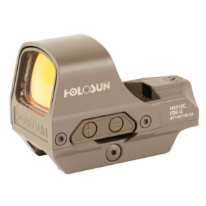Holosun He510c-Gr Elite Reflex Sight Fde Green Solar Failsafe Multi Reticle Shake Awake Picatinny