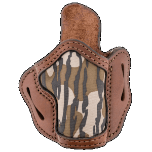 1791 Gunleather MOBH24SBRWR BH2.4S Optic Ready OWB Size 2.4S Brown/Mossy Oak Leather Belt Slide Fits FN 509/H&K VP9SK Right Hand