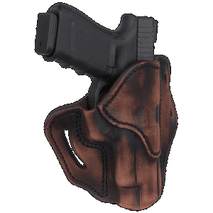 1791 Gunleather ORBH23VTGR BH2.3 Optic Ready OWB Size 2.3 Vintage Leather Belt Slide Compatible w/Glock 17/20/21/22/31/34/35/40/41/ Ruger 95/American Right Hand