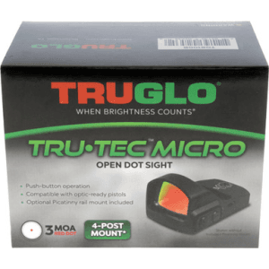 Truglo Tru-Tec Micro Red Dot Sight 3 MOA 23x17mm Remington Shotgun