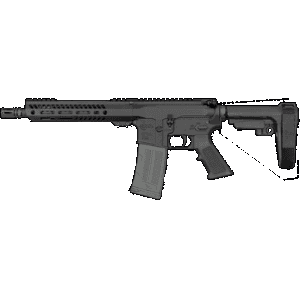 Rock River Arms RRAGE .223 Rem/5.56 NATO 30+1 10.50" Black Anodized Steel Threaded Barrel, M-LOK Handguard, Black Aluminum Picatinny Rail Receiver, Black Polymer SBA3 Brace & Black Grip