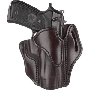 1791 Gunleather ORBH23SBRR BH2.3 Optic Ready OWB Size 2.3 Signature Brown Leather Belt Slide Compatible w/Glock 17/20/21/22/31/34/35/40/41/S&W M&P Shield Right Hand