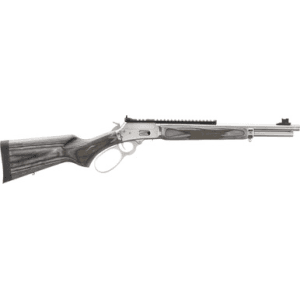 Marlin 70432 1894 SBL 44 Special/44 Rem Mag 8+1/9+1 16.10" Polished Stainless Threaded Barrel, Polished Stainless Picatinny Rail Receiver, Gray Fixed Laminate Stock