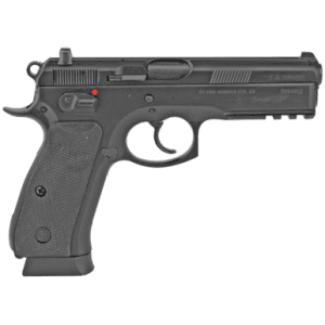 CZ-USA 01152 CZ 75 SP-01 Full Size Frame 9mm Luger 10+1 4.60" Black Steel Barrel, Black Steel Serrated Slide, Black Polycoat Steel Frame w/Beavertail & Picatinny Rail, Black Rubber Grip, Right Hand