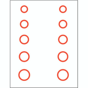 Gunstar Mini Circles Target Reticle Set Orange for Rifle and Optic Scopes