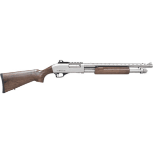 Citadel FRMN2020NKL Mariner Full Size 20 Gauge Pump 3" 4+1 18.50" Nickel Finished Heat Shield Barrel, Nickel Finished Aluminum Receiver w/Picatinny Rail, Black Fixed Walnut Stock