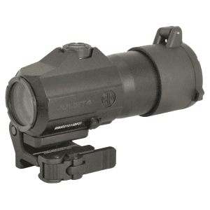 Sig Sauer JULIET4 4x 24mm Red Dot Magnifier Powercam Quick-Release Mount with Spacers Black