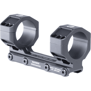 Badger Ordnance Condition One MAX Modular Mount 1-Piece Scope Mount Picatinny 20 MOA Elevated 34mm Rings Black 1.3" Height