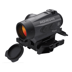 Sig Sauer ROMEO4S Red Dot Sight 1x Ballistic Circle Dot Reticle Torx and Quick-Release Mounts Solar/Battery Powered Graphite