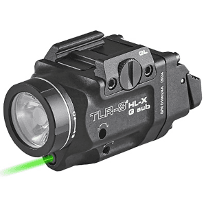Streamlight TLR-8 HL-X G Sub USB Weapon Light with Green Laser for Picatinny Rail Black