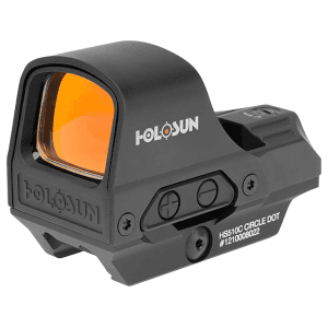 Holosun HS510C Reflex Red Dot Sight 1x Selectable Reticle Quick-Release Mount Solar/Battery Powered Matte Black