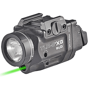 Streamlight TLR-8 X G Sub Weapon Light with Green Laser for Picatinny Rail Black