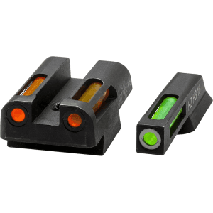 HIVIZ LiteWave H3 Tritium Fiber Optic Sight Set for CZ 75, 85, P-01 Green/Orange