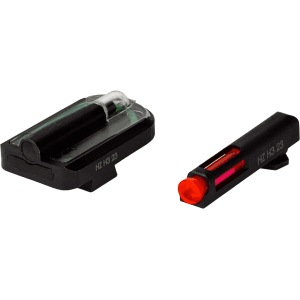 HIVIZ FASTDOT H3 Fiber Optic/Tritium Sight Set for Ruger Max 9 Red Front, Green Rear
