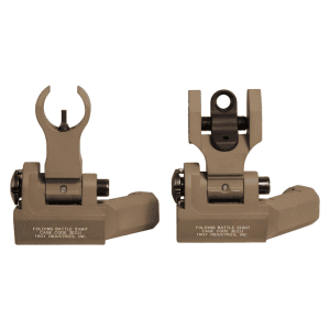 Troy Industries Offset Battle Sight HK Style AR-15 Sight Set Flat Dark Earth