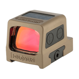Holosun HE509T-X2 Elite Reflex Red Dot Sight 1x Selectable Red Reticle Solar/Battery Powered Titanium FDE