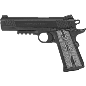 Colt Combat Unit Rail 45 ACP Pistol 5" Barrel 8+1 Round Black DLC Slide Gray Grip Black DLC Frame