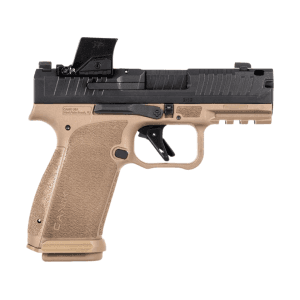 Canik Mete MC9 9mm Luger Pistol 3.64" Barrel 17+1 Round Black Slide Flat Dark Earth Grip Black Frame Canik Red Dot