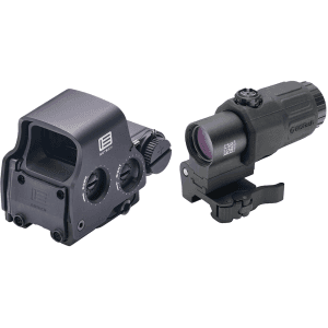 EOTech EXPS3-DCR Holographic Hybrid Sight II 68 MOA Circle with 1 MOA Dot Danger Close Reticle with G33 3X Magnifier and Switch to Side QD Mount Matte Black