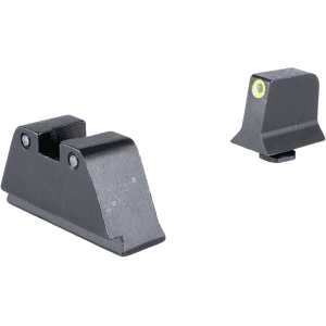 Trijicon Bright & Tough Suppressor Night Sight Set for Glock 17, 17L, 19, 22, 23, 24, 25, 26, 27, 28, 31, 32, 33, 34, 35, 37, 38, 39, and 45 3-Dot Tritium Yellow Front Black Rear with White Outline