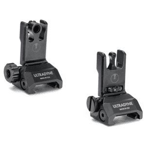 Ultradyne C2 AR-15 Sight Set Black with Folding Aperture