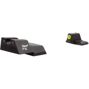 Trijicon HD XR Night Sight Set for HK 45C, P30, VP9, VP40 Steel Matte 3-Dot Tritium Green with Yellow Front Dot Outline