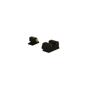 Trijicon HD XR Night Sight Set for Sig Sauer 9mm, 357 Sig Steel Matte 3-Dot Tritium Green with Yellow Front Dot Outline