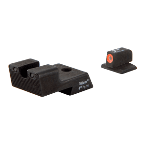 Trijicon HD Night Sight Set for 1911 Novak Cut Steel Matte 3-Dot Tritium Green with Orange Front Dot Outline