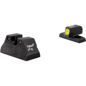 Trijicon HD Night Sight Set for HK USP Compact Steel Matte 3-Dot Tritium Green with Yellow Front Dot Outline